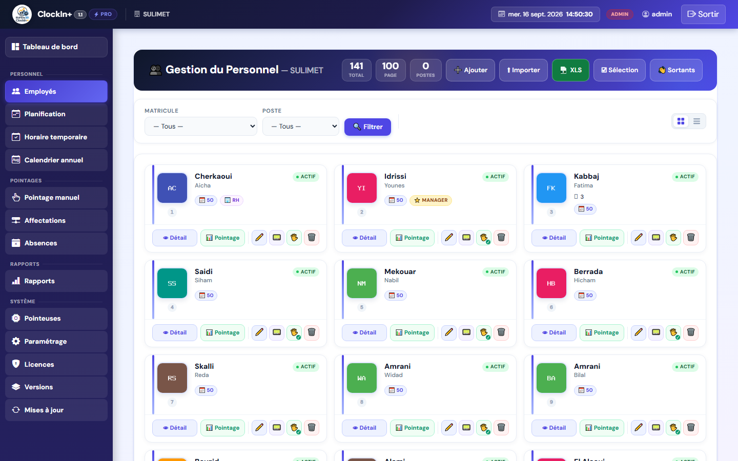 ClockIn+ — Gestion du personnel